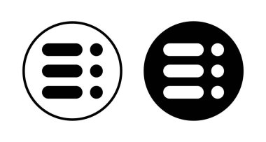 Menü Simgesi vektörü beyaz arkaplanda izole edildi. Web menü simgesi