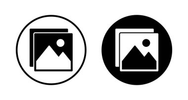 Resim simgesi vektörü beyaz arkaplanda izole edildi. Resim vektör simgesi. fotoğraf galerisi simgesi vektörü