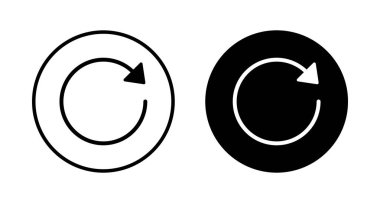 Beyaz arkaplanda izole edilmiş simge vektörünü tazele. Simge vektörünü yeniden yükle. Simgeyi güncelle. simgeyi dönüştür