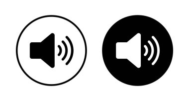 Beyaz arkaplanda izole edilmiş ikon vektörü. Cilt simgesi. Hoparlör ikon vektörü. Ses. Ses