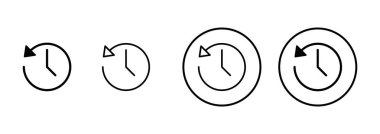 Tarih simgesi vektörü beyaz arkaplanda izole edildi. Geçmiş vektör simgesi