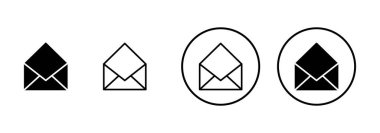 Beyaz arkaplanda posta vektör simgesi izole edildi. E- posta simgesi. Zarf çizimi. İleti