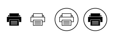 Yazıcı simgesi vektörü beyaz arkaplanda izole edildi. yazdırma simgesi. Faks vektör simgesi.
