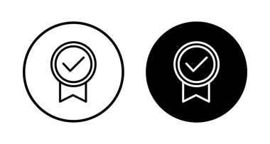 Beyaz arkaplanda izole edilmiş simge vektörüne ulaş. Ödül vektör ikonu. Madalya Vektör ikonu. - Başarı. damga