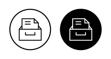 Dizin simgesi vektörünü beyaz arkaplanda izole et. klasörler vektör simgesi. Depolama simgesini arşivle.