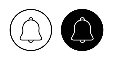 Bell Simgesi vektörü beyaz arkaplanda izole edildi. Bildirim sembolü. Çan vektör simgesi
