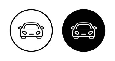 Beyaz arka planda araba ikonu vektörü izole edildi. Araba simgesi vektörü. 