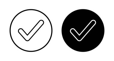 Beyaz arkaplanda izole edilmiş simge vektörünü kontrol et. İşaret simgesini işaretle. Kontrol listesi simgesi. Tik tak