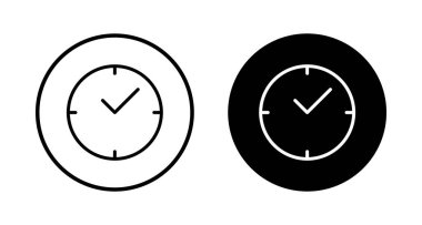 Saat simgesi vektörü beyaz arkaplanda izole edildi. Zaman simgesi vektörü. Saat vektör simgesi