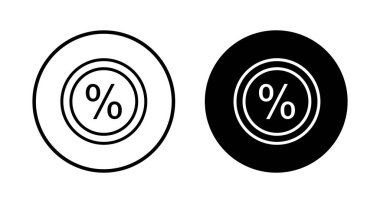 İndirim simgesi vektörü beyaz arkaplanda izole edildi. İndirim etiketi simgesi. 