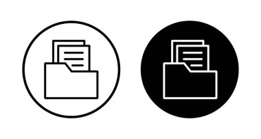 Dizin Simgesi vektörü beyaz arkaplanda izole edildi. Dizin ve belge Simgesi. simge arşivi