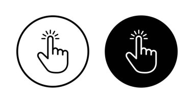 Beyaz arkaplanda elle tıklama simgesi vektörü izole edildi. işaret simgesi vektörü. el imleç simgesi vektörü