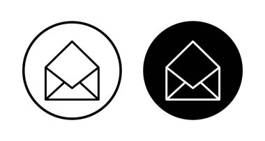 Beyaz arkaplanda posta vektör simgesi izole edildi. E- posta simgesi. Zarf çizimi. İleti