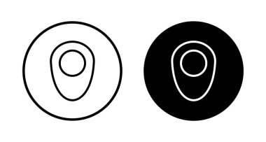 Pin simgesi vektörü beyaz arkaplanda izole edildi. Konum simgesi. Harita işaretleyici simgesi. Nokta. Yer bulucu. Adres