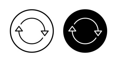 Beyaz arkaplanda izole edilmiş simge vektörünü tazele. Simge vektörünü yeniden yükle. Simgeyi güncelle. simgeyi dönüştür