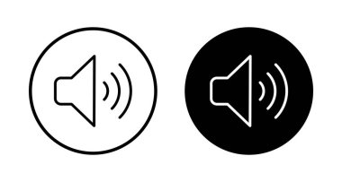 Beyaz arkaplanda izole edilmiş ikon vektörü. Cilt simgesi. Hoparlör ikon vektörü. Ses. Ses