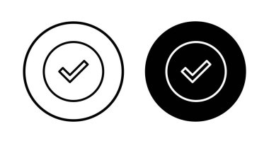 Doğrulanmış simge vektörü beyaz arkaplanda izole edildi. Doğrulama işareti. onaylanmış simge