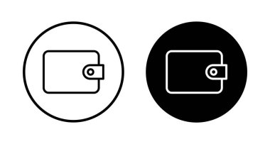 Cüzdan Simgesi vektörü beyaz arkaplanda izole edildi. para cüzdanı simgesi
