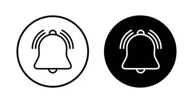 Bell Simgesi vektörü beyaz arkaplanda izole edildi. Bildirim sembolü. Çan vektör simgesi