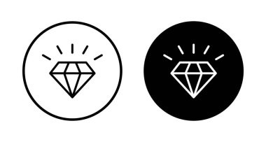 Elmas simgesi vektörü beyaz arkaplanda izole edildi. Elmas vektör simgesi. Gemstone sembolü