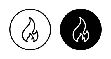 Beyaz arkaplanda izole edilmiş ikon vektörünü ateşle. Alev simgesi şablonunu ateşle. Ateş alevleri sembol vektörü