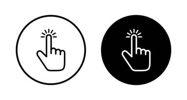 Beyaz arkaplanda elle tıklama simgesi vektörü izole edildi. işaret simgesi vektörü. el imleç simgesi vektörü