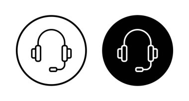 Kulaklık simgesi vektörü beyaz arkaplanda izole edildi. Kulaklık vektör simgesi. Ara bizi.