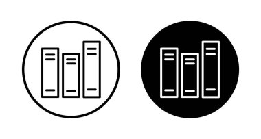 Kütüphane simgesi vektörü beyaz arkaplanda izole edildi. Kitap simgesi vektörü