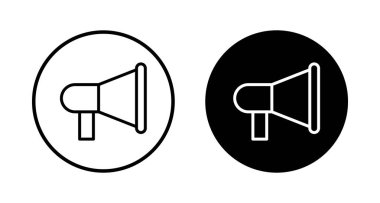 Beyaz arkaplanda izole edilmiş megafon simgesi vektörü. Hoparlör ikon vektörü. Cilt simgesi