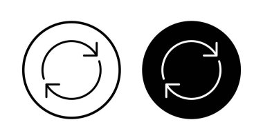 Beyaz arkaplanda izole edilmiş simge vektörünü tazele. Simge vektörünü yeniden yükle. Simgeyi güncelle. simgeyi dönüştür