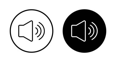 Beyaz arkaplanda izole edilmiş ikon vektörü. Cilt simgesi. Hoparlör ikon vektörü. Ses. Ses