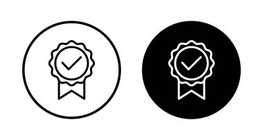 Beyaz arkaplanda izole edilmiş simge vektörüne ulaş. Ödül vektör ikonu. Madalya Vektör ikonu. - Başarı. damga