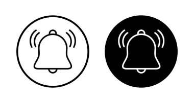 Bell Simgesi vektörü beyaz arkaplanda izole edildi. Bildirim sembolü. Çan vektör simgesi
