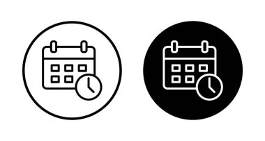Takvim simgesi vektörü beyaz arkaplanda izole edildi. Takvim sembolü. Takvim vektör simgesi. Son teslim tarihi. Randevu. Süre