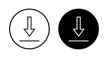 Beyaz arkaplanda izole edilmiş simge vektörü indir. Vektör simgesi indiriliyor