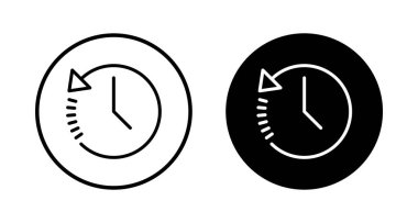 Tarih simgesi vektörü beyaz arkaplanda izole edildi. Geçmiş vektör simgesi