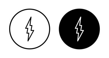 Şimşek simgesi vektörü beyaz arkaplanda izole edildi. Kilit simgesi vektörü. Enerji ve gök gürültüsü elektrik simgesi