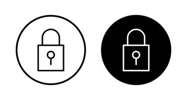 Simge vektörünü beyaz arkaplanda izole et. Şifreleme simgesi. Güvenlik sembolü. Güvenli. Özel