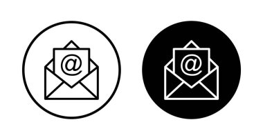 Beyaz arkaplanda posta vektör simgesi izole edildi. E- posta simgesi. Zarf çizimi. İleti