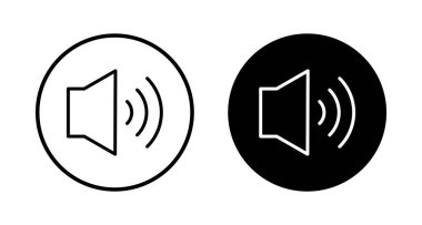 Beyaz arkaplanda izole edilmiş ikon vektörü. Cilt simgesi. Hoparlör ikon vektörü. Ses. Ses