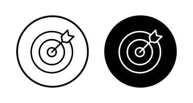 Hedef simge vektörü beyaz arkaplanda izole edildi. Hedef vektör simgesi. hedef simgesi. Pazarlama hedefi. Nişan al.