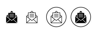 Beyaz arkaplanda posta vektör simgesi izole edildi. E- posta simgesi. Zarf çizimi. İleti