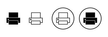 Yazıcı simgesi vektörü beyaz arkaplanda izole edildi. yazdırma simgesi. Faks vektör simgesi.