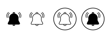 Bell Simgesi vektörü beyaz arkaplanda izole edildi. Bildirim sembolü. Çan vektör simgesi