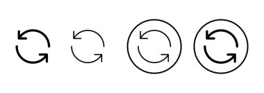 Beyaz arkaplanda izole edilmiş simge vektörünü tazele. Simge vektörünü yeniden yükle. Simgeyi güncelle. simgeyi dönüştür