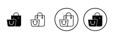 Alışveriş poşeti ikon vektörü beyaz arkaplanda izole edildi. Alışveriş poşeti vektör simgesi. Sepet simgesi