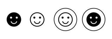 Beyaz arka planda izole edilmiş gülümse ikon vektörü. Gülümse vektör simgesi. Duygusal Simge vektörü. Emoji.