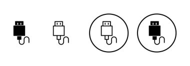 Beyaz arkaplanda izole edilmiş Usb simgesi vektörü. Flash disk simgesi vektörü