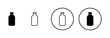 Beyaz arkaplanda izole edilmiş şişe simgesi vektörü. Şişe vektör simgesi