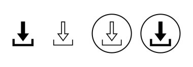 Beyaz arkaplanda izole edilmiş simge vektörü indir. Vektör simgesi indiriliyor